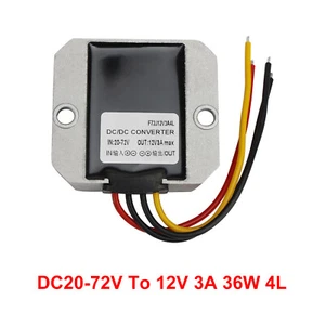 WaterProof 20-72V to 12V 3-30A Step Down DC/DC Power Converter Regulator S1 - Picture 1 of 33