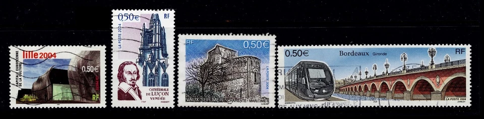 France 2999, 3015-17 Tourism Issues 2004 [ 5 USED Stamps, 2004 ] - Image 1 of 1