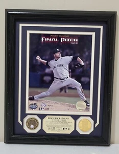 ROGER CLEMENS 2003 Final Pitch Framed 92/500 Antique Bronze&24kt Gold Overlay MD - Picture 1 of 18
