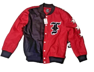 Chaqueta Universitaria Para Hombres Fresh Phamily 2XL Roja y Negra Abotonada - Nueva Con Etiquetas - Imagen 1 de 7