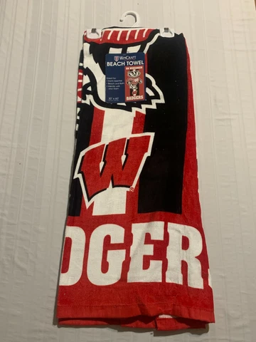 Wisconsin Badgers NCAA 30" x 60" Beach Towel McArthur Brand New Cover
