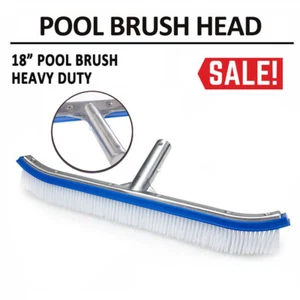 Heavy Duty 18"Strong Aluminium Swimming Pool Cleaning Brush Wall, Tiles & Floors - Picture 1 of 12