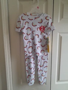 Extremely Me Girls Gray Rainbow 2 Piece Pajama Set Size 5/6 New - Picture 1 of 6