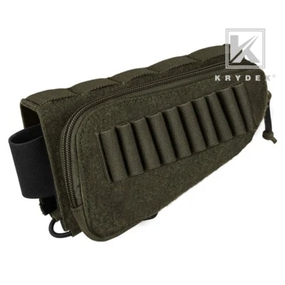 KRYDEX Rifle Buttstock Stock Pack Cheek Rest Shell Ammo Stock Pouch Right Green - Image 1 of 4