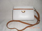 Vintage Perry Ellis Portfolio White Leather Shoulder Bag