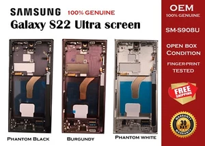 Samsung Galaxy S 22 Ultra Replacement 100% Genuine Screen with Frame OEM (NEW) - Picture 1 of 8