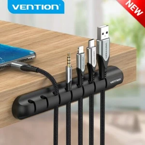 Cable Holder Management Clips Ties Charging Cable Tidy Lead Desk USB Organizer - Picture 1 of 18