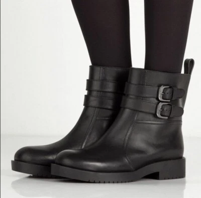 Jill Sanders женщин мотоциклиста черный ботильоны пряжки - Изображение 1 из 4