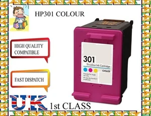1 Refilled 301c High Capacity& Quality Inkjet Cartridges for hp printer - Picture 1 of 1