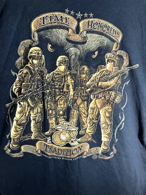USMC Time Honor Tradition Eagle T-Shirt by Erazor Bits - Image 1 of 4