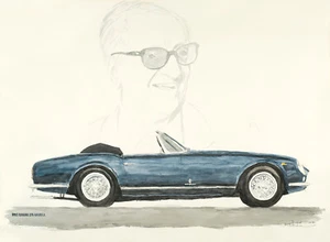 "Ferrari 375" Automóvil Arte Firmado, #'d Giclee R. Lewis" - Imagen 1 de 1