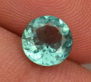 Natural Certified Greenish Blue Apatite Gemstone 1.05 Ct Round Cut Loose Gemston - Picture 1 of 5