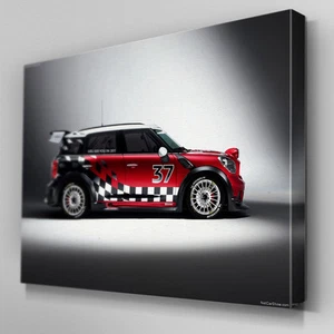 Cars253 rot Mini Challenge Seitenansicht Leinwand Kunst bereit zum Aufhängen Bilddruck - Bild 1 von 1