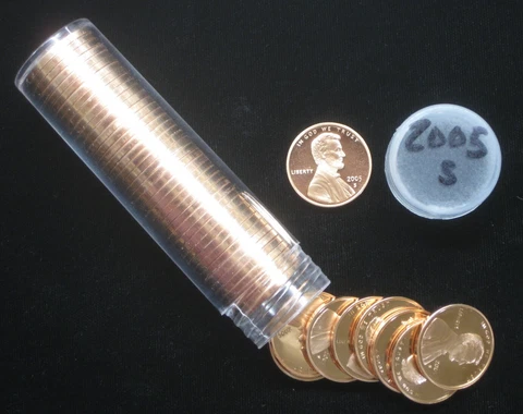 2005-S Proof Lincoln Cent 50pc Roll Cover