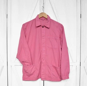 Vintage Chore Jacket Candy Pink French Workwear - Cotton - S M L XL - Picture 1 of 8