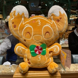 Disney Store Official 2022 munchlings Christmas STITCH Gingerbread Plush toy - Picture 1 of 2