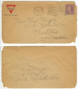 1918 WWI soldier Walter E Voight 81st FA, St Louis to family in Wichita Kansas - Picture 1 of 1