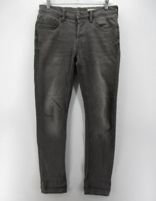 Pantalones de mezclilla ajustados elásticos All Saints para hombre 30 grises logotipo de mosca con botones 30X31 Foto 1 de 4
