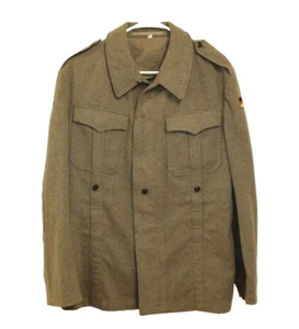 Original Deutscher Mantel Gr. 40 Armee oliv Wolle Militär Jacke Flagge Nato Offiziere - Bild 1 von 12