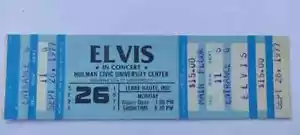 Original Elvis Presley Concert Ticket in Excellent Condition (from 26/09/1977) - Bild 1 von 11