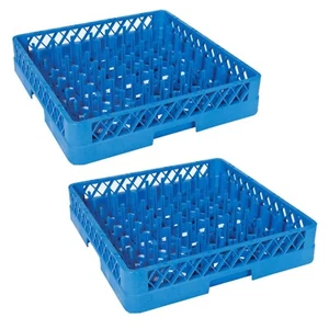 PLATE RACK TRAY x 2 500mm SQUARE BASKETS FOR DISHWASHER GLASSWASHER 50cm SPIKED - Picture 1 of 24