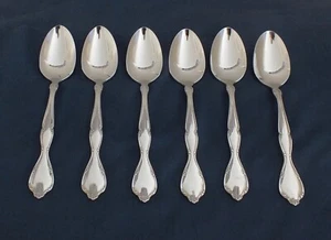 ONEIDA ESMOQUIN/MADERA DE LAGO inoxidable, 6 cucharaditas, ¡brillante y brillante! LotBb2 - Imagen 1 de 2