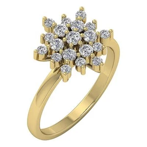 VS F 0.85 Ct Lab Grown Diamond Engagement Wedding Ring 14K Yellow Gold Prong Set - Picture 1 of 8