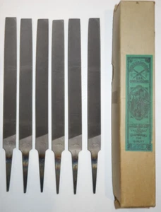 6 x Vintage Nicholson 04795 6" Bastard Cut Half Round File  - Made in USA Files - Picture 1 of 3