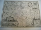 Um 1640.Johannes Gigas Osnabrück / Osnabrugensis - Kupferstichkarte mit Ansicht