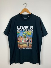 Vintage LIVE AID 2005 Live 8 Concert The Long Walk To Justice Rock T-Shirt XL