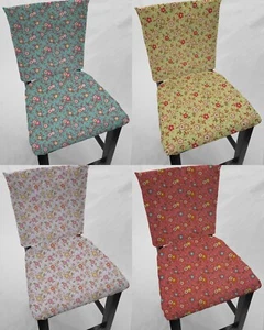Fundas traseras o fundas de asiento para silla de comedor con flores de primavera (4 colores disponibles) - Imagen 1 de 6