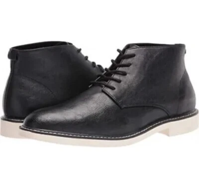 Bota Chukka Peyton de cuero negro para hombre talla 9M sin listar por Kenneth Cole nueva en caja Foto 1 de 4