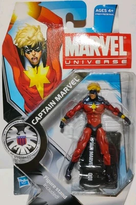 Boneco de ação Marvel Universe Captain Marvel 3,75" Series 3 #001 cartão dobrado - Imagem 1 de 3