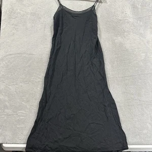 Valerie Stevens Maxikleid ärmellos Damen L schwarz Seide minimal zeitlos Vintage - Bild 1 von 8