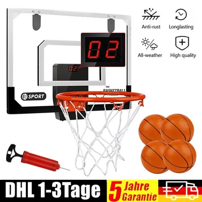 Mini Basketballkorb Kinder, Basketball Set Indoor für Zimmer mit Ballpumpe - Bild 1 von 4