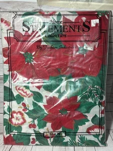 NEW NIP - Tovaglia Poinsettia Natalizie Dichiarazioni Vintage - Oblunga 52x70 - Foto 1 di 4