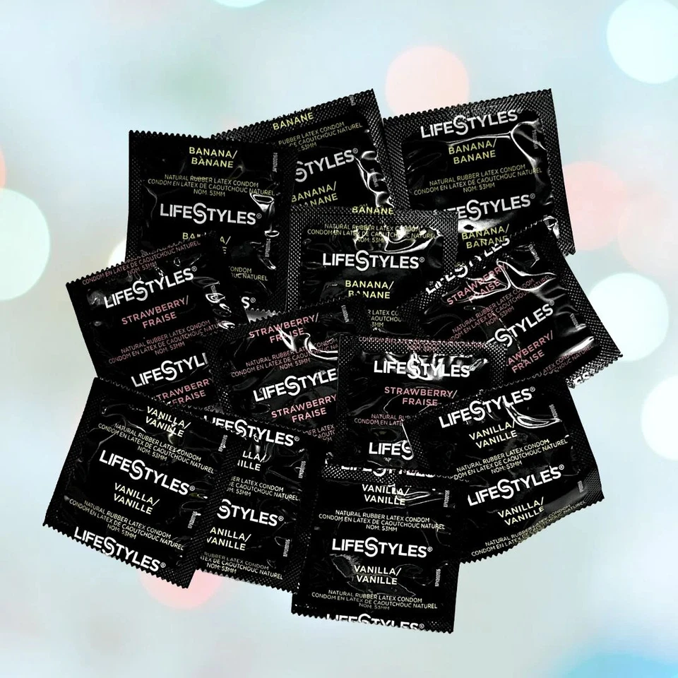 LifeStyles Assorted Flavors Lubricated Condoms 🍓🍌🍦 | 12-Pack - Image 1 of 1