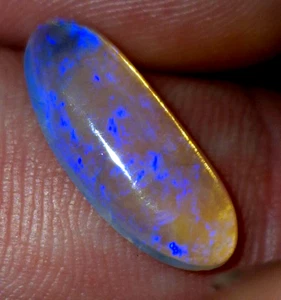 Kristall Opal Cabochon Edelstein. Natürlicher polierter australischer Opal Stein. - Bild 1 von 10