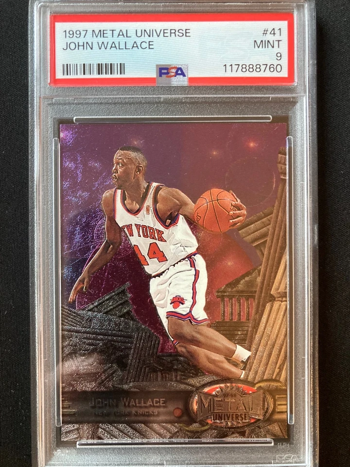 1997 Metal Universe No41 Джон Уоллес PSA 9 как новая редкая только 20 существующих - Изображение 1 из 2
