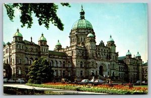 Vintage Parliament Buildings Victoria BC Postcard by A.V. Pollard - Picture 1 of 2