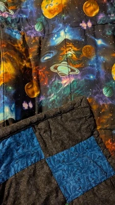 Edredón Sistema Solar Espacio Planetas 44"x 63" Foto 1 de 4