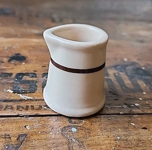 Sciroppo cremoso vintage Restaurant Ware alto 2" righe DESERT TAN - Foto 1 di 5