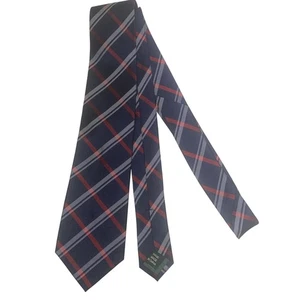 Ralph Lauren Blue Red White Plaid Black Label Tie 100% Silk 60”x3.5” - Picture 1 of 7