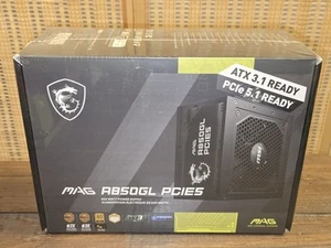 New & Sealed! MSI MAG A850GL PCIE5 850W Power Supply Unit - NIB, FREE SHIPPING! - Photo 1/5