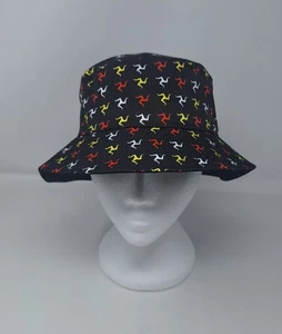 ISLE OF MAN TT ROAD RACES THREE LEGS BUCKET HAT ONE SIZE - Picture 1 of 2