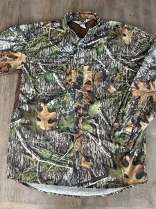 Mossy Oak Outdoors Camo Button Down Hunting Shirt Men’s Large Breathable - Picture 1 of 8