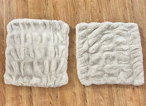 Pottery Barn Home Decor Kissenbezug Kunstfell Elfenbein 2er Set Quadratisch 18 x 18 Zoll Weich - Bild 1 von 7