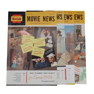 Kodak Movie News Magazine Booklet Set of Four (4) 1959 Eastman Kodak Vintage - Picture 1 of 13