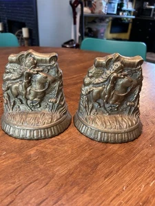 Sujetalibros de metal pesado Gerónimo fusilero nativo americano occidental de colección - Imagen 1 de 4