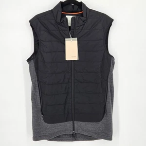 Icebreaker NEW Men's Medium MerinoLoft Vest Full Zip Puffer Black Wool Insulated - Picture 1 of 6